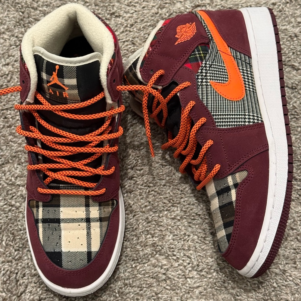 Jordan Sneakers with Orange Accents